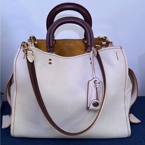 Coach Rogue 30 Chalk Second Generation 2nd Gen great condition, full grain bag